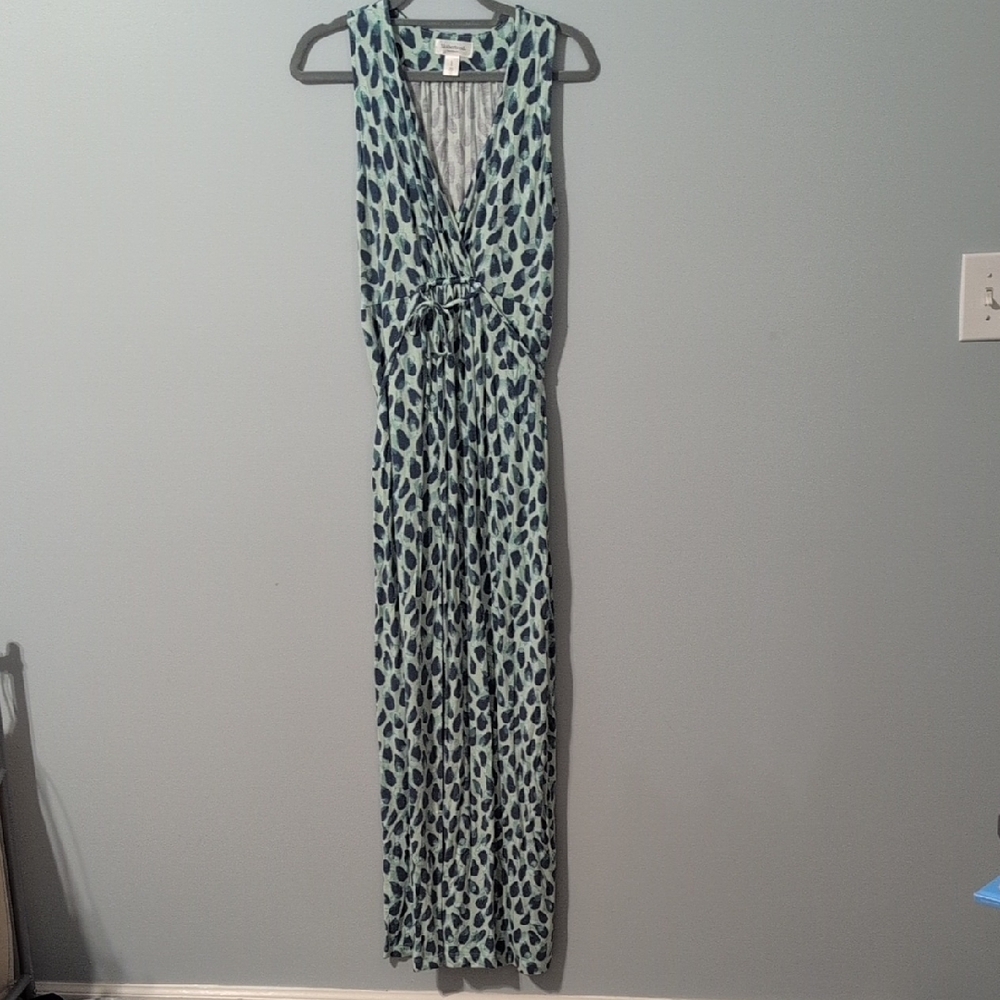 Motherhood Maternity Blue Leopard Print Maxi Dress
